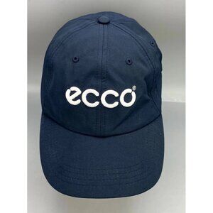Ecco Baseball Cap Men One Size Blue Logo Embroidered 6-Panel Adjustable Back Hat